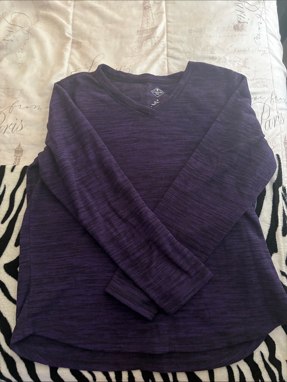 St. John's Bay Purple V-Neck Pullover